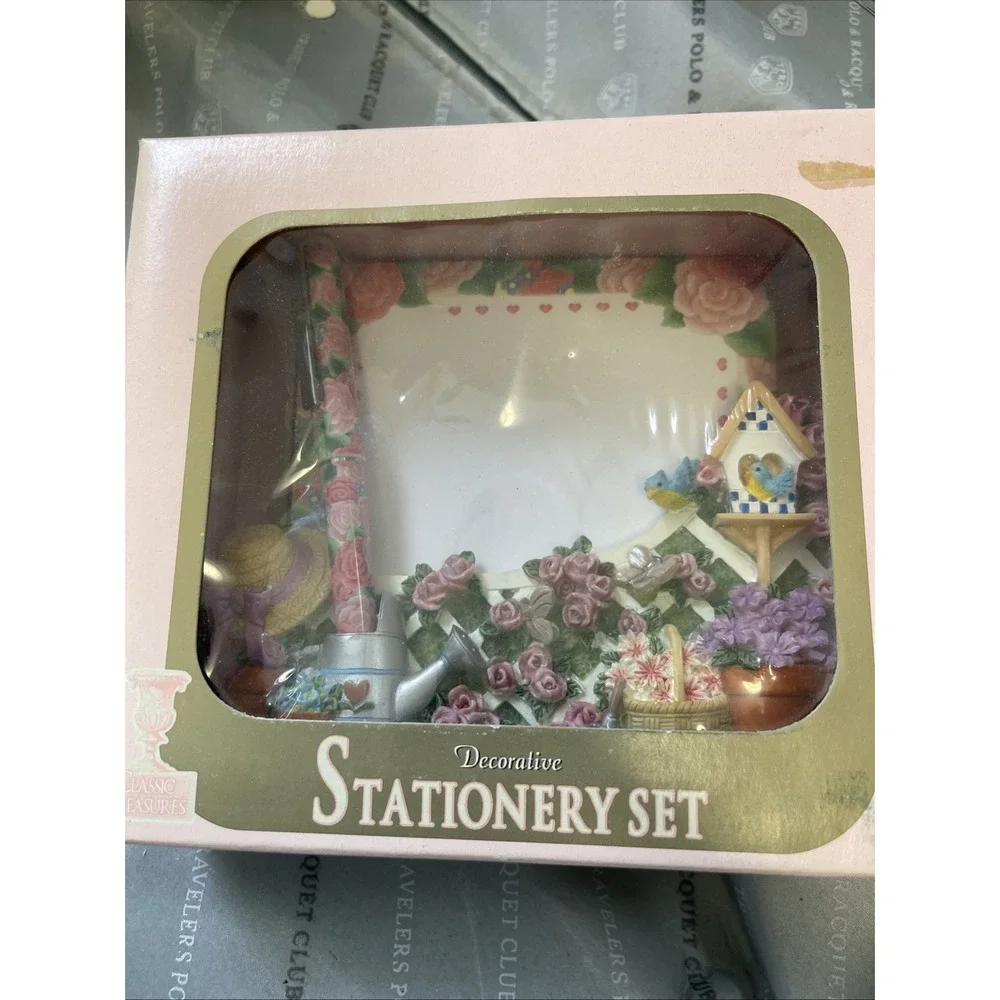 Stationary Gift Set Vintage Notebook, Memo Pad, Pen Wrapped NIB